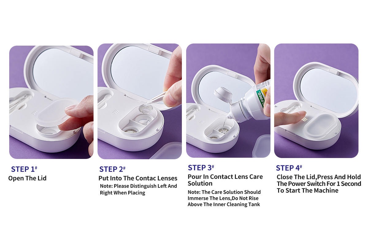 Noise Design Ultrasonic Contact Lens Home Cleaner For Household-13